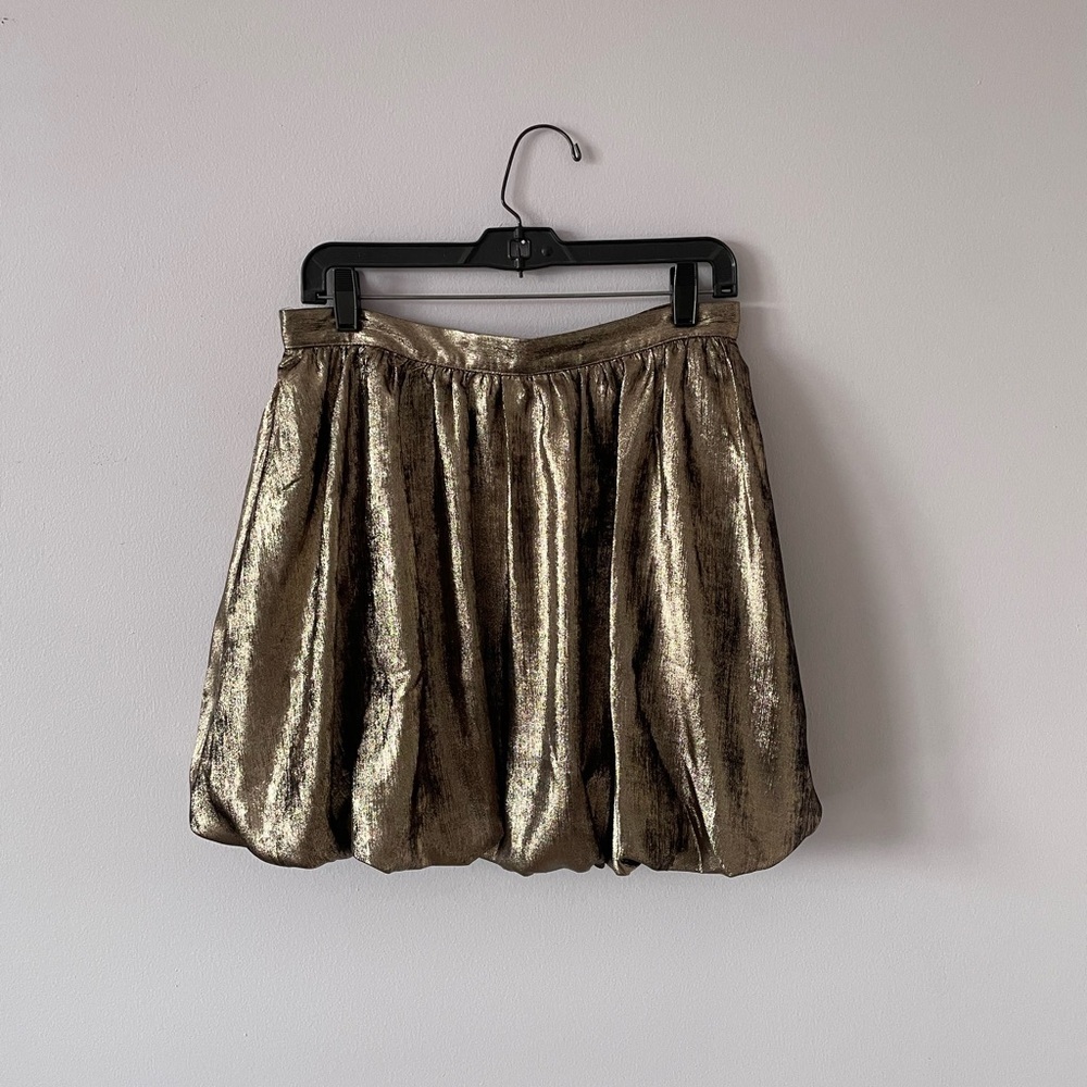 Madewell Metallic Gold Skirt
